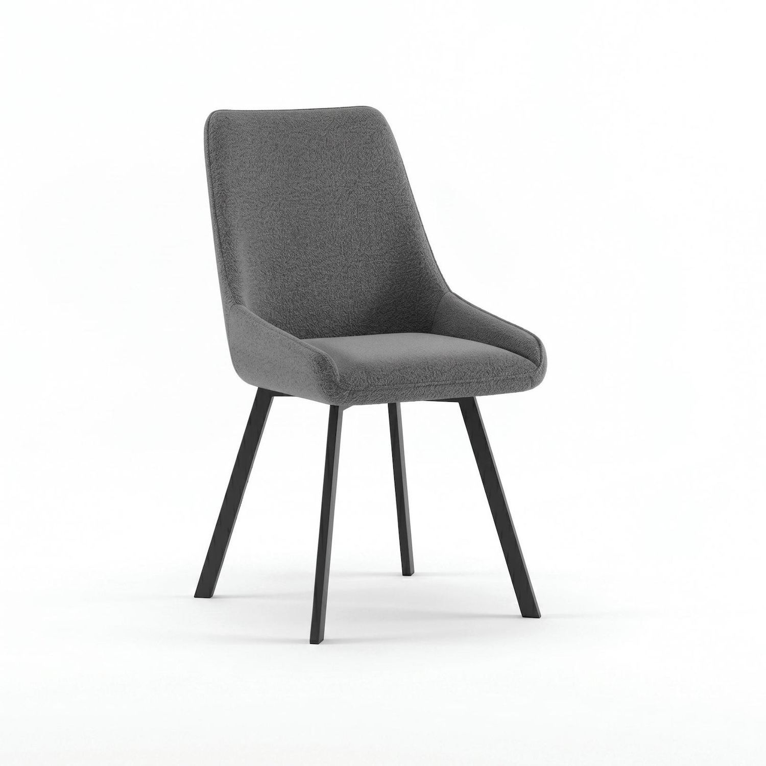 Set 4 sedie per sala da pranzo o cucina Selora | Grigio scuro