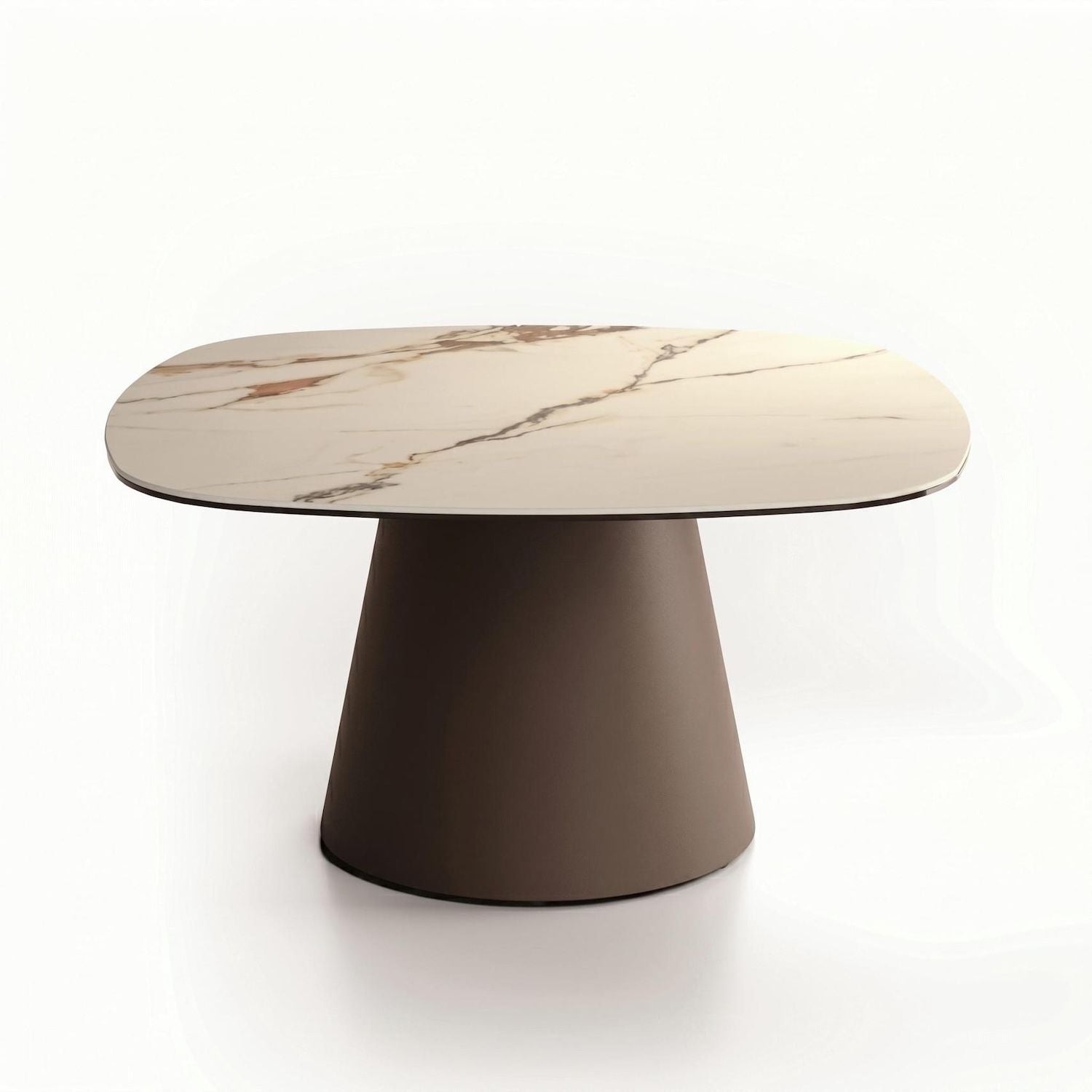 Tavolino da salotto in metallo e ceramica Marven Big - Calacatta Oro