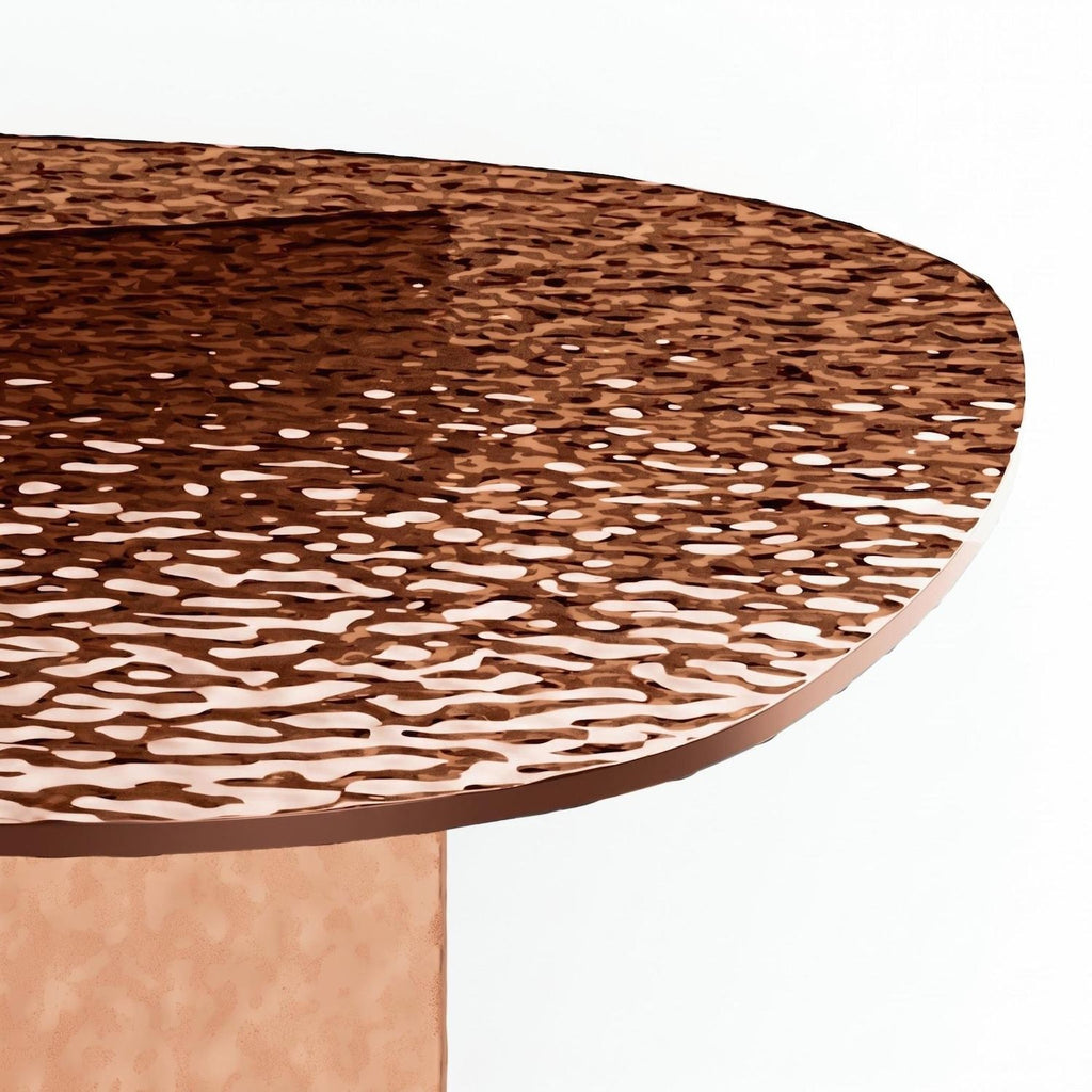Tavolino in vetro martellato bronzo o fumé Auris Big | Design Moderno