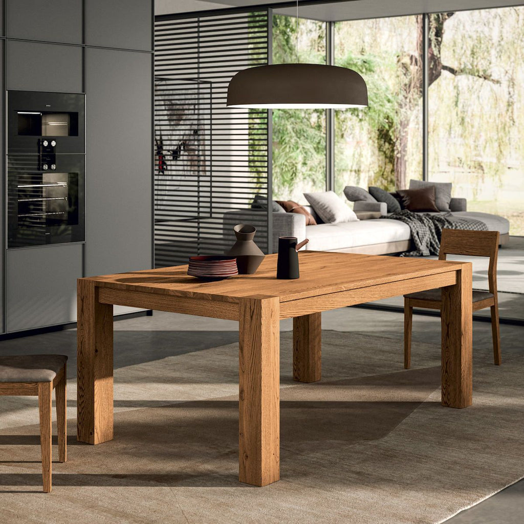 Tavolo in legno massello allungabile Levan - 100% Made in Italy