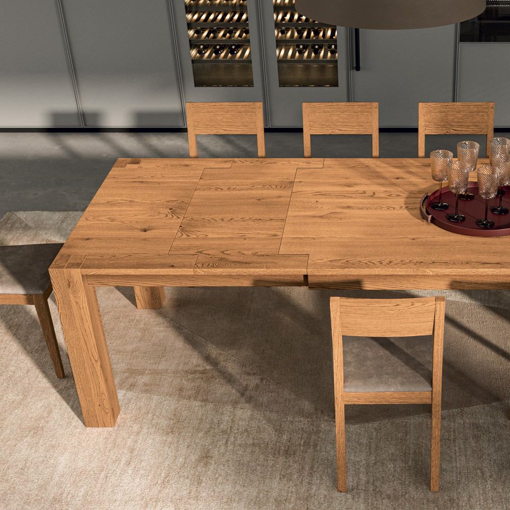 Tavolo in legno massello allungabile Levan - 100% Made in Italy