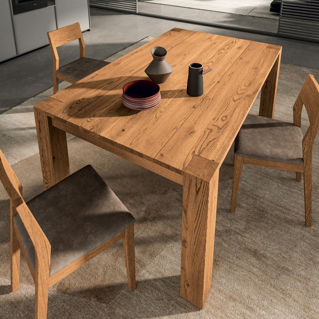 Tavolo in legno massello allungabile Levan - 100% Made in Italy