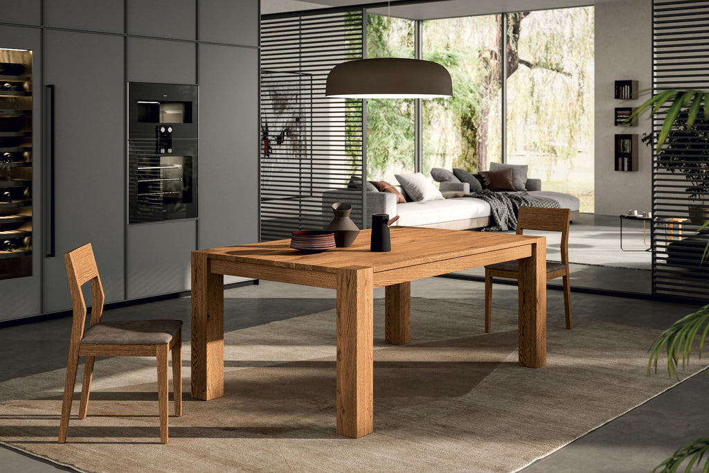 Tavolo in legno massello allungabile Levan - 100% Made in Italy