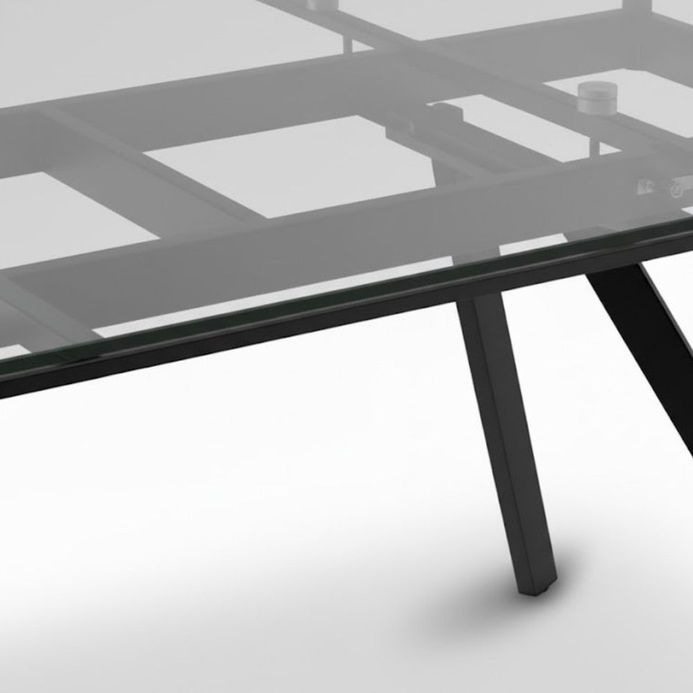 Tavolo allungabile Lysen in vetro temperato 160-240 cm | Fino a 10 Persone