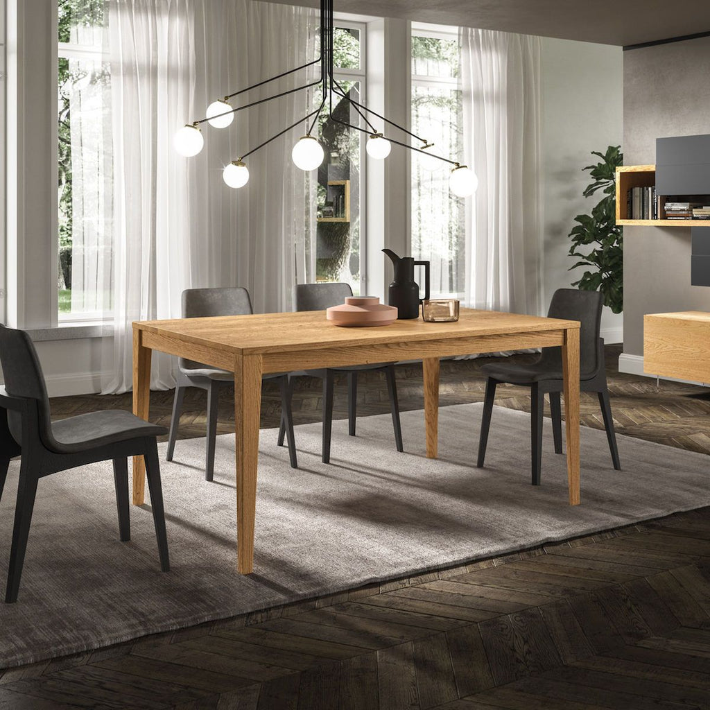 Tavolo allungabile in legno massello di rovere Altera