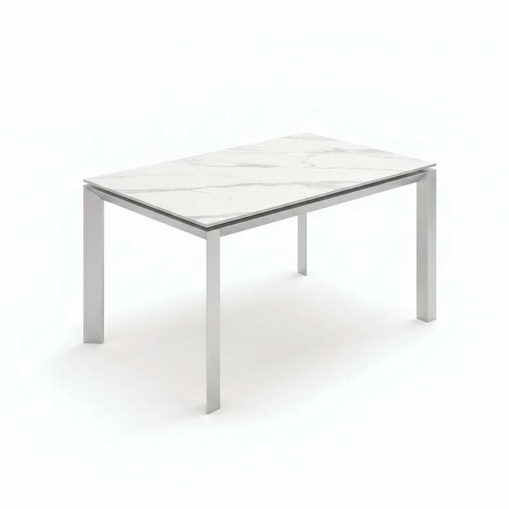 Tavolo allungabile Korven in ceramica 140-220 cm | Bianco