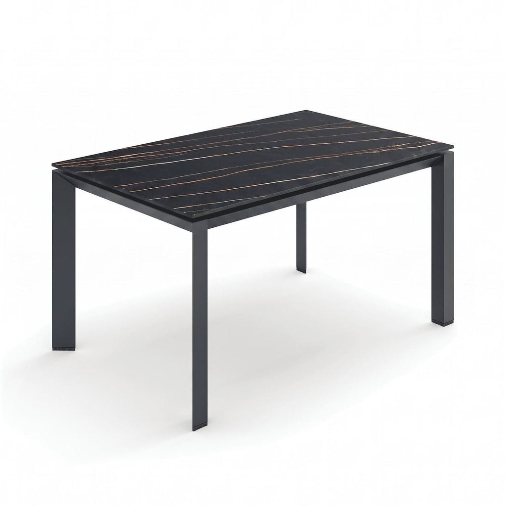 Tavolo allungabile Korven in ceramica 140-220 cm | Nero