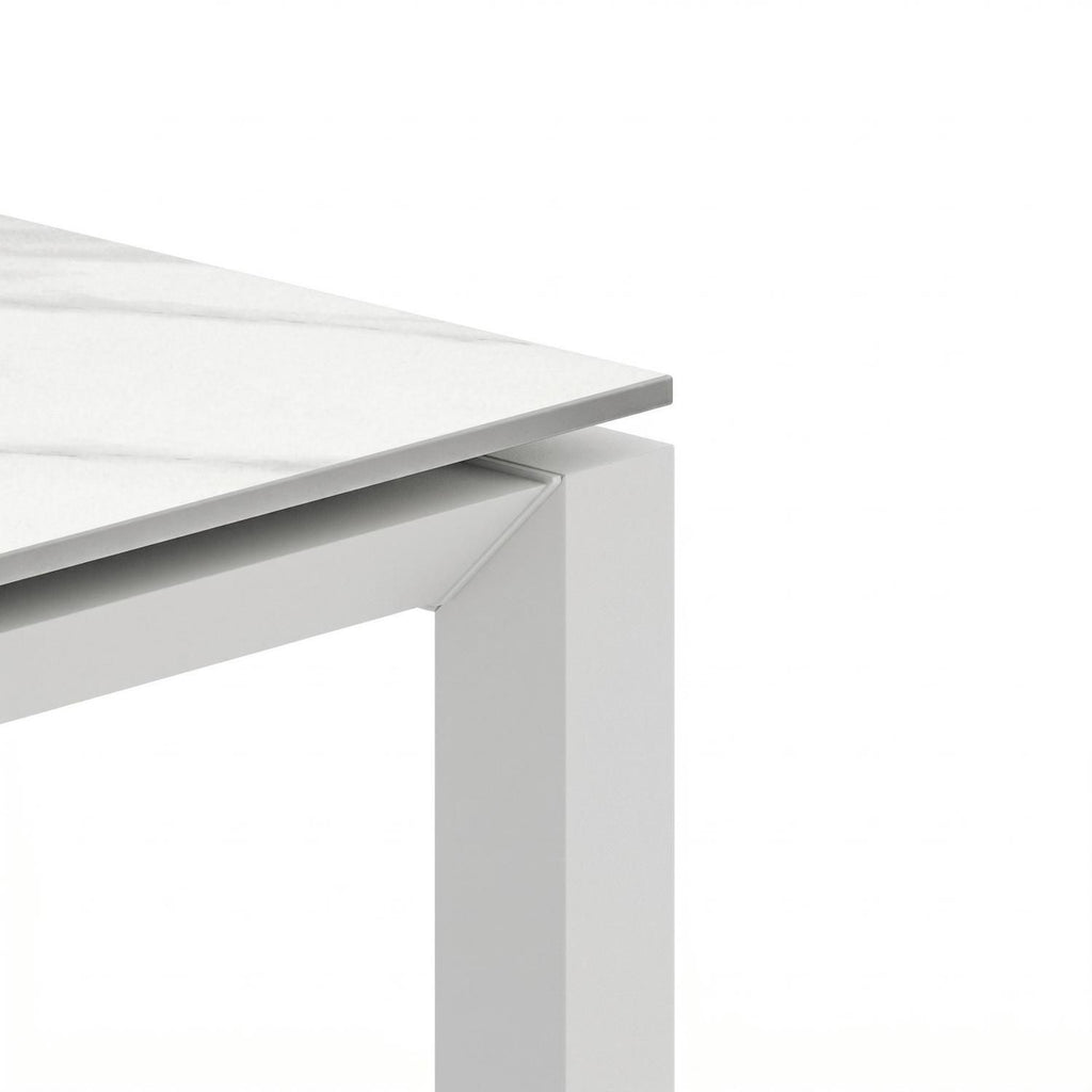 Tavolo allungabile Korven in ceramica 140-220 cm | Bianco