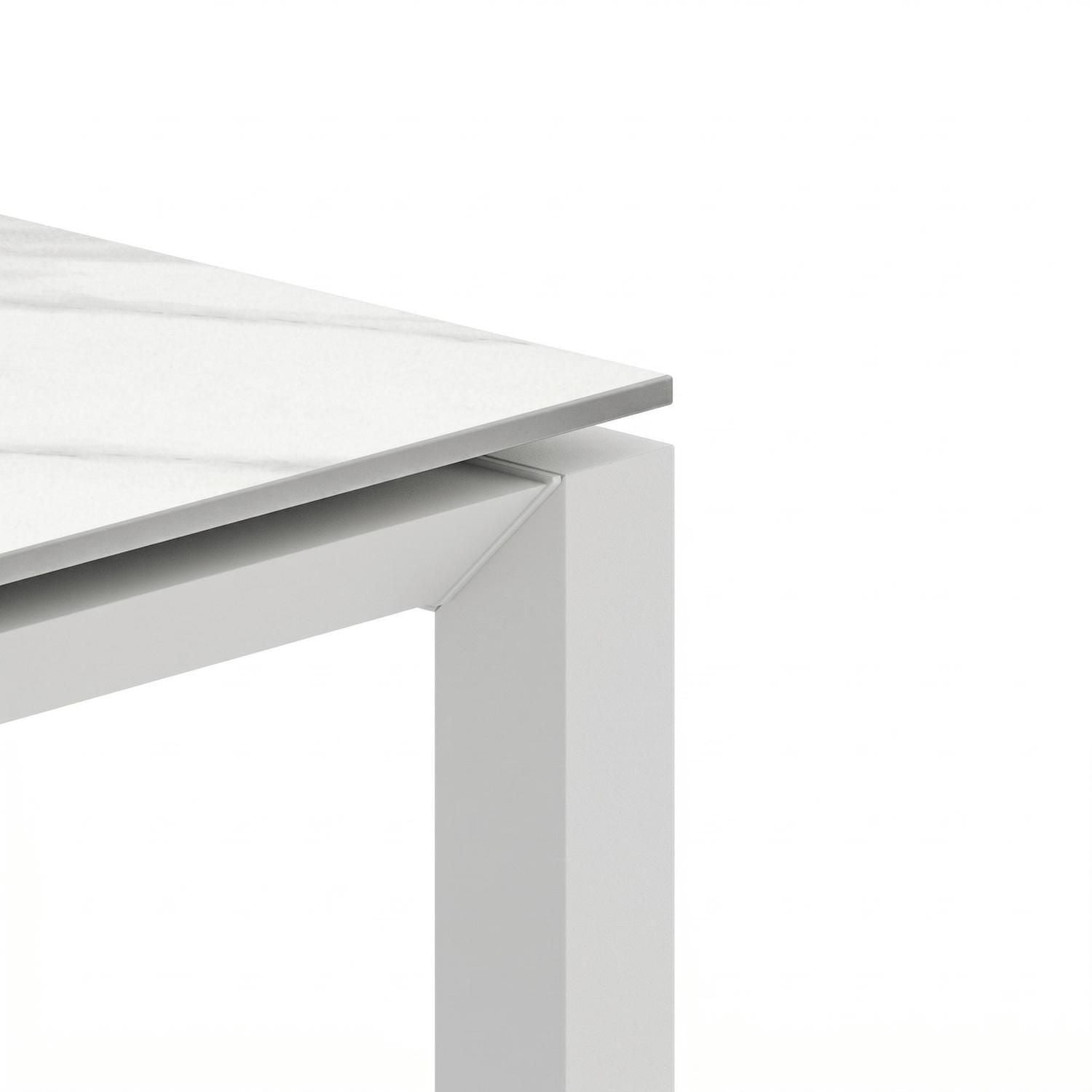 Tavolo allungabile Korven in ceramica 140-220 cm | Bianco