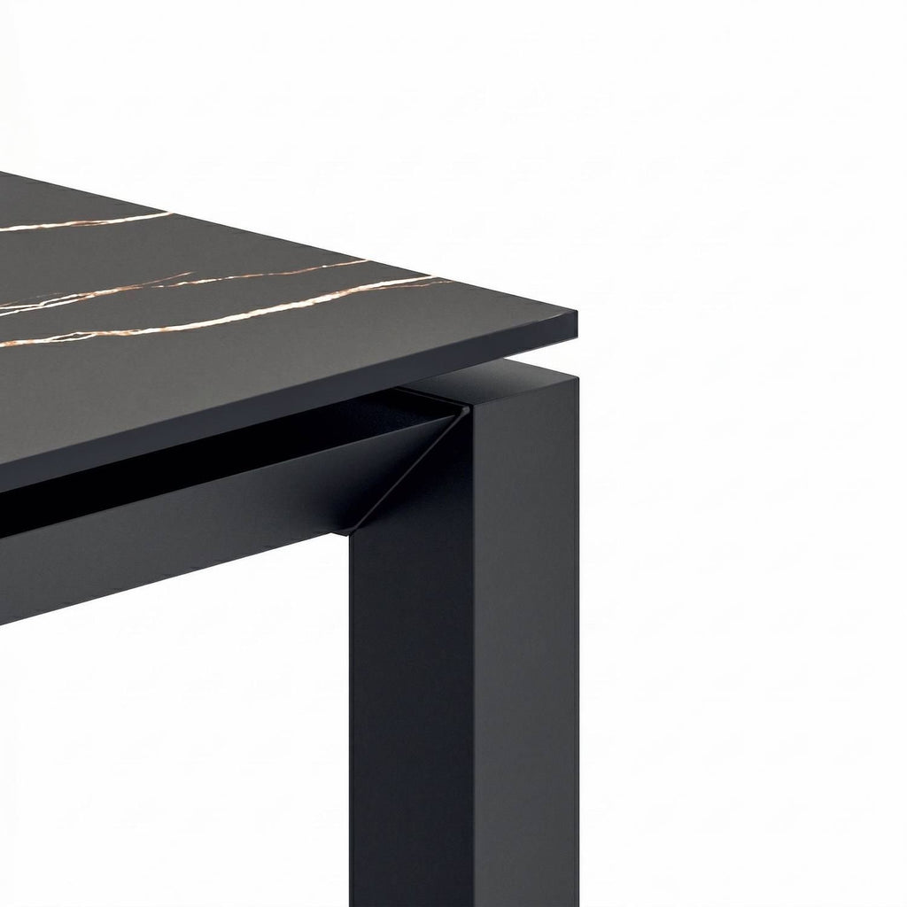 Tavolo allungabile Korven in ceramica 140-220 cm | Nero
