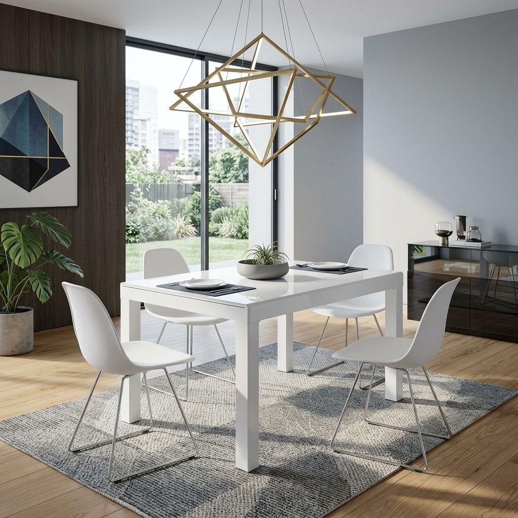 Tavolo allungabile Levor in vetro 120-350 cm | Fino a 12 Persone | Bianco