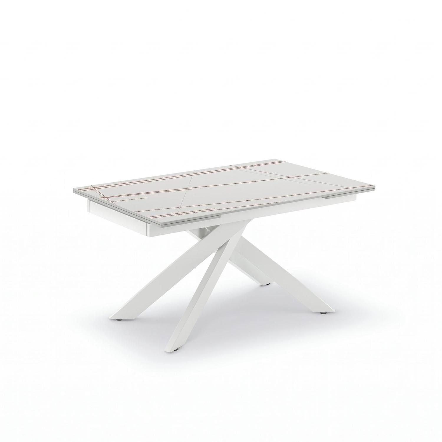 Tavolo allungabile 140-200  cm Terin in Sintered Stone Bianco