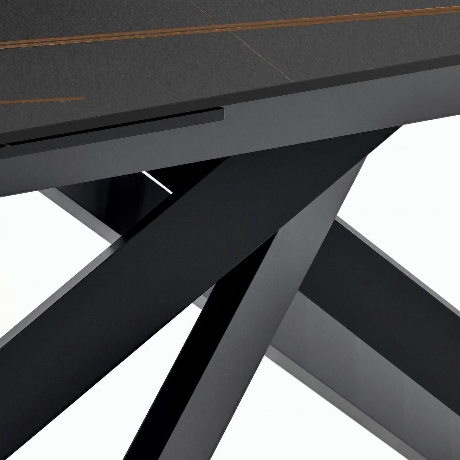 Tavolo allungabile 140-200 cm Terin in Ceramica Nero