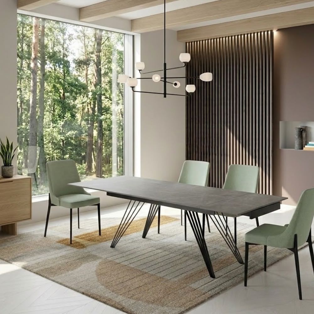 Tavolo allungabile in ceramica effetto Koris 160-240 cm | 10 Posti