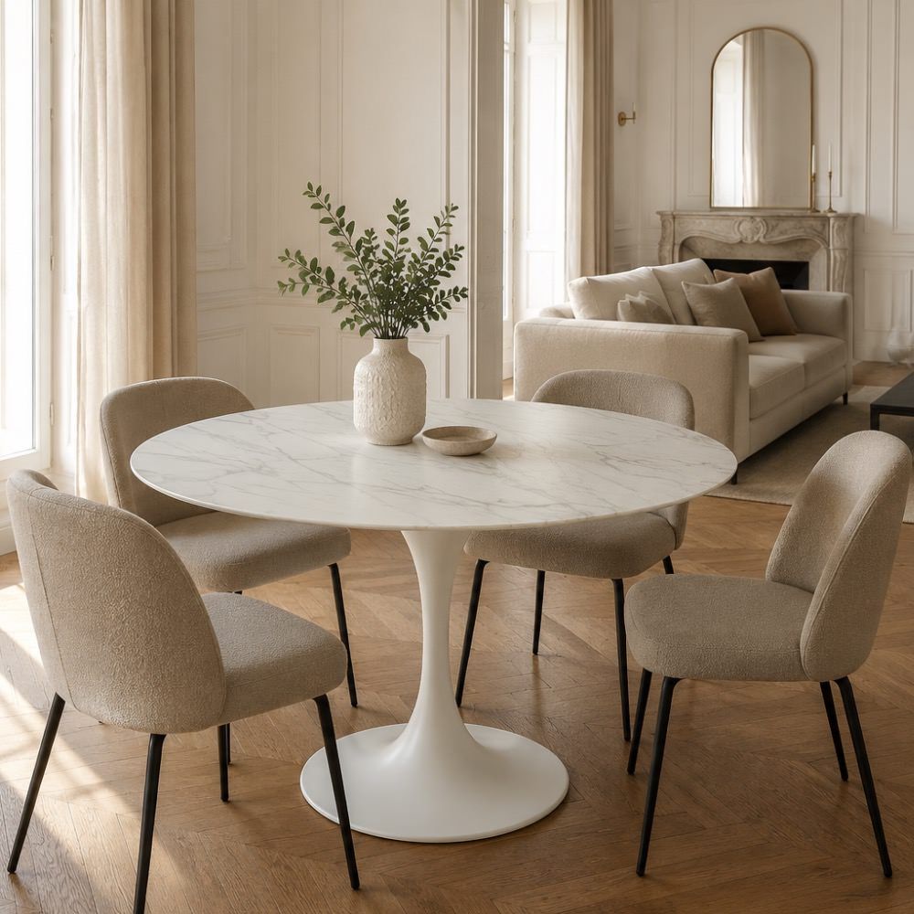 Tavolo rotondo Velor in ceramica Ø100 o Ø120 cm | Design moderno