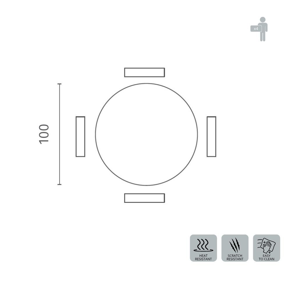 Tavolo rotondo Velor in ceramica Ø100 o Ø120 cm | Design moderno