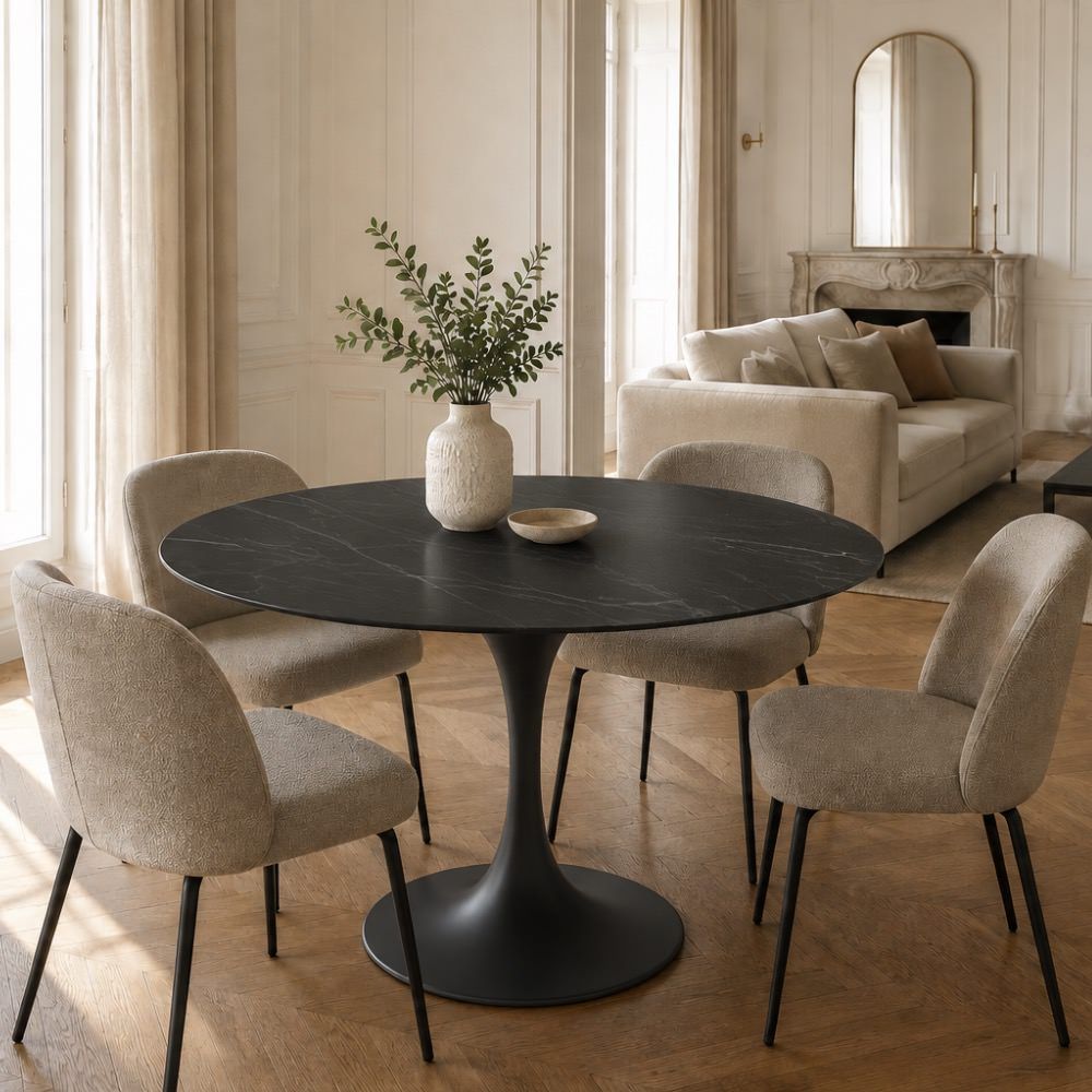 Tavolo rotondo Velor in ceramica Ø100 o Ø120 cm | Design moderno