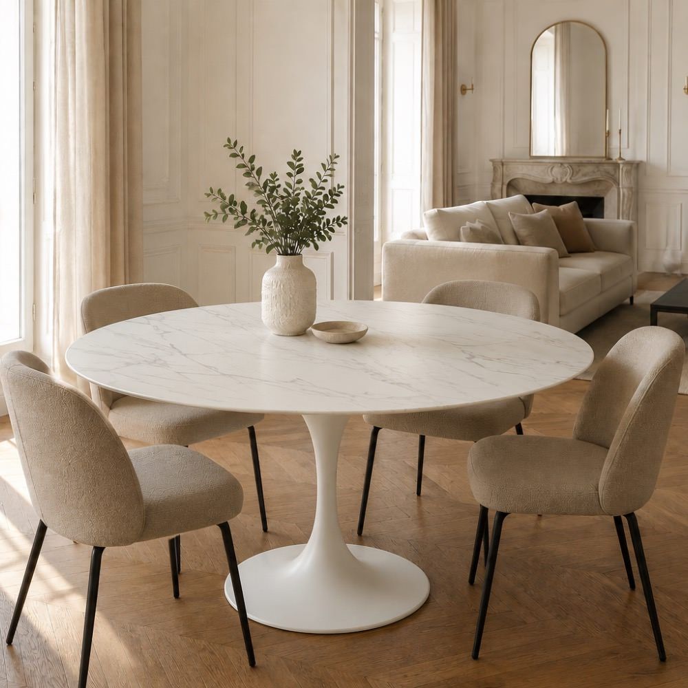 Tavolo rotondo Velor in ceramica Ø100 o Ø120 cm | Design moderno