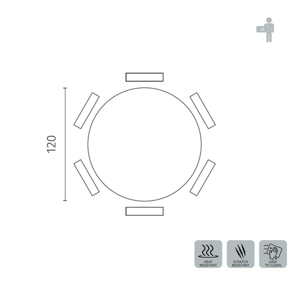 Tavolo rotondo Velor in ceramica Ø100 o Ø120 cm | Design moderno