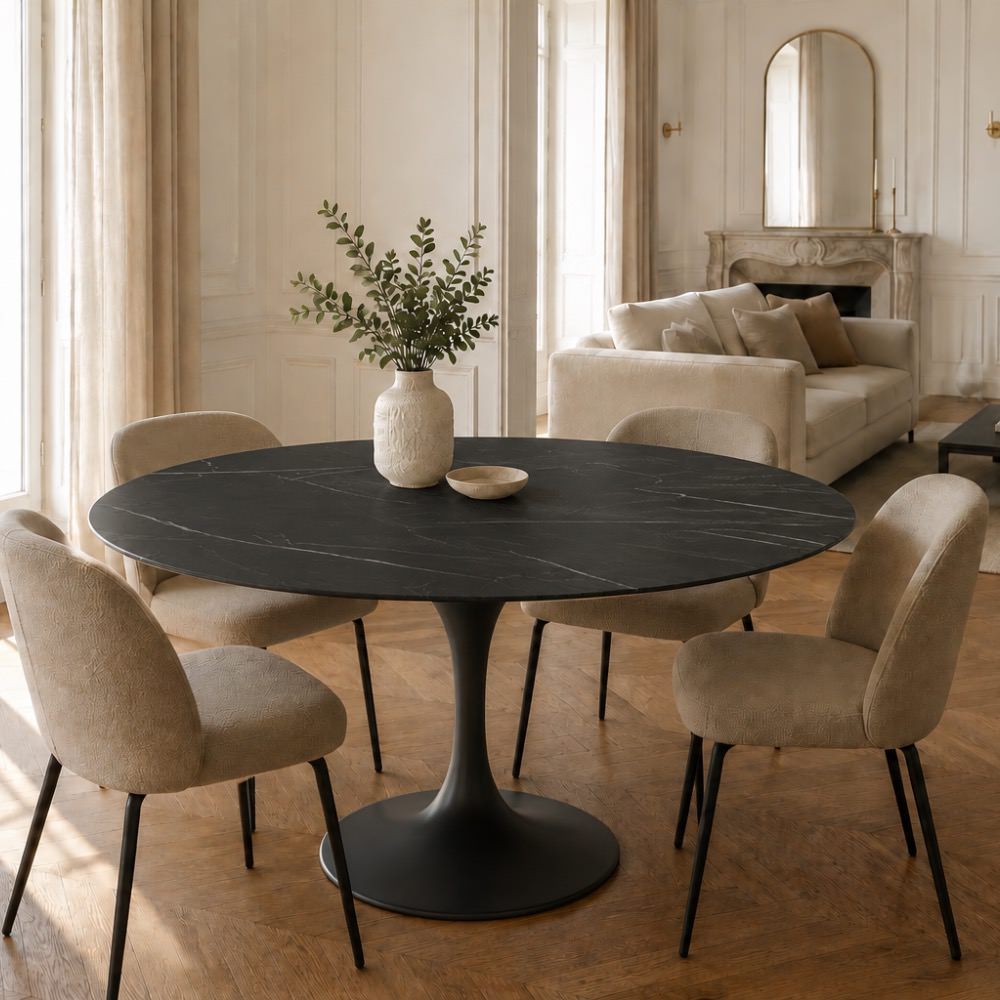 Tavolo rotondo Velor in ceramica Ø100 o Ø120 cm | Design moderno