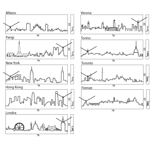 Orologio da parete Skyline