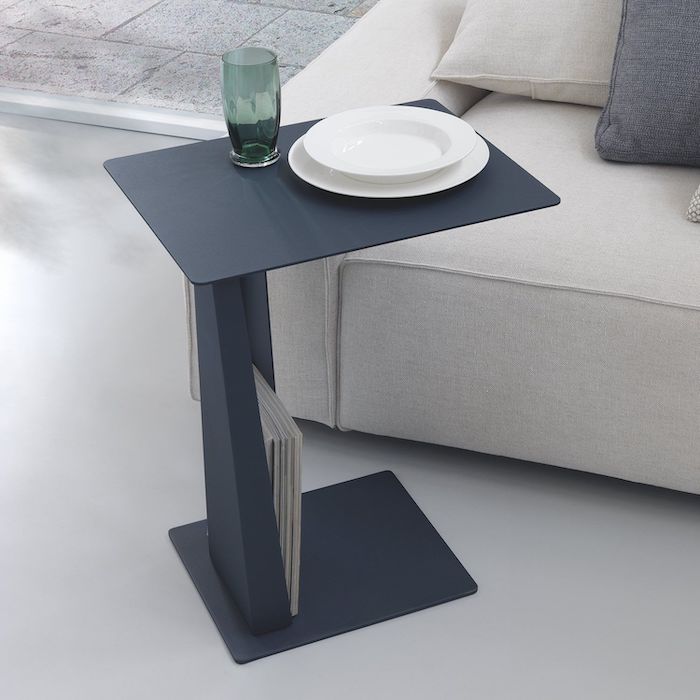Tubo dAcciaio Tavolino da Colazione A Letto con MDF Giallo,Ruote Bloccabili con Altezza Regolabile,Tavolino Laterale per Divano per Lo Studio DellHome Office DellOspedale 