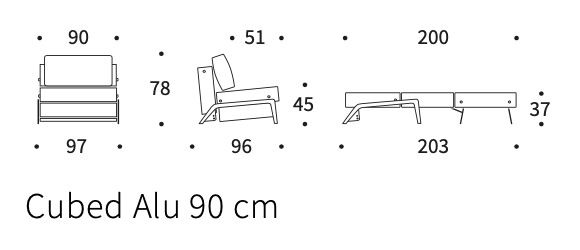 Cubed 90 Alu misure