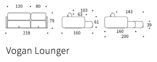 Vogan Lounger Misure