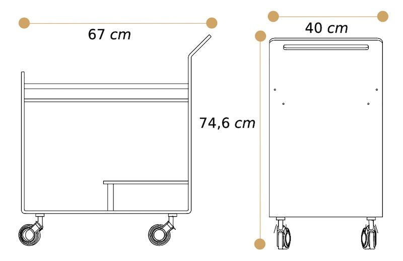 Misure carrello Diletta