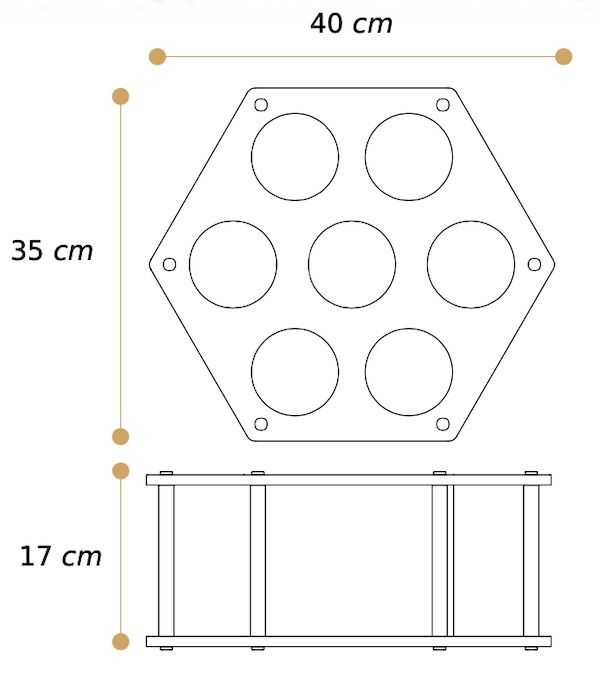 Misure portabottiglie Gleran