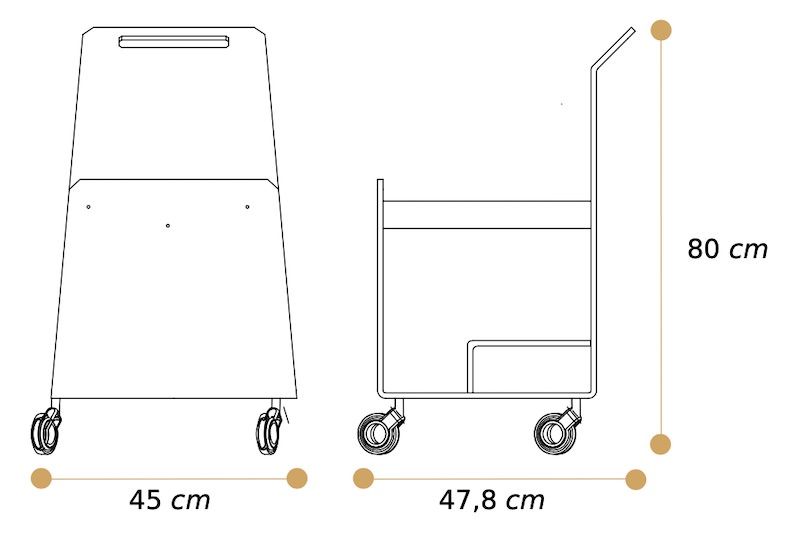 Misure carrello Greta