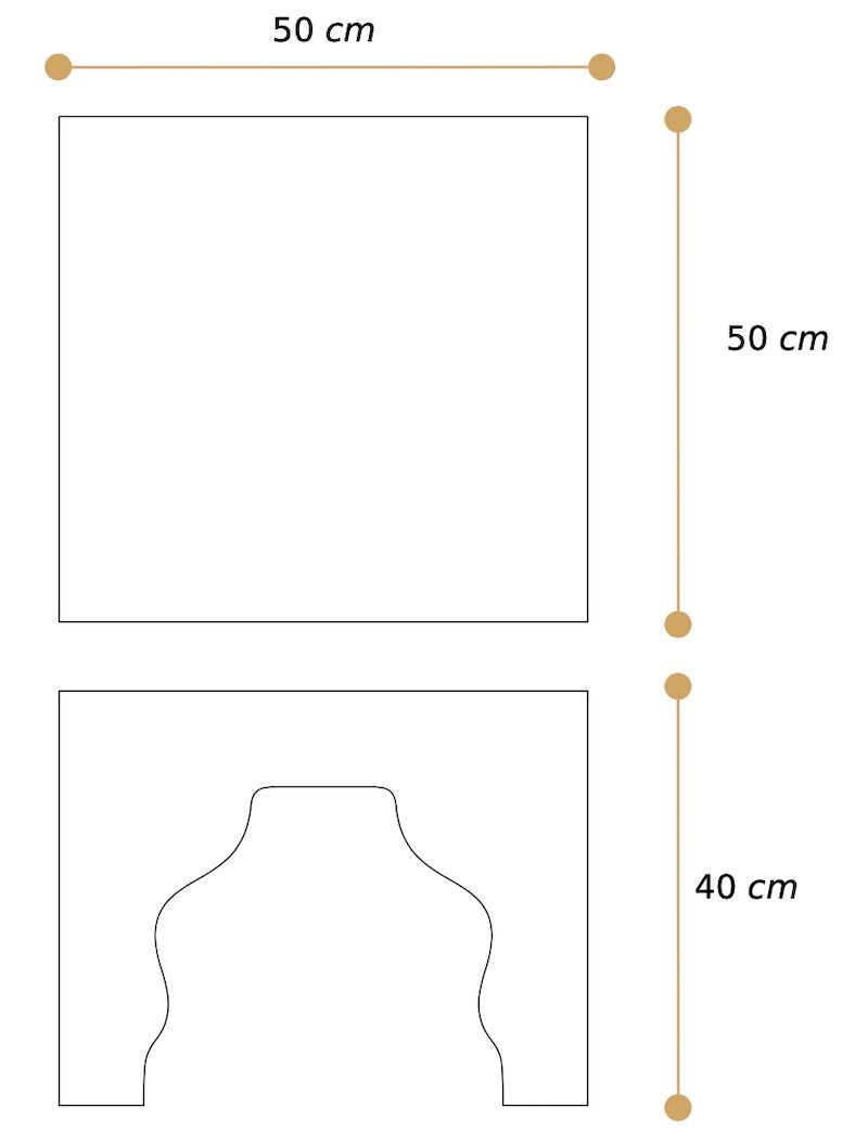 Tavolino da salotto quadrato Konsta