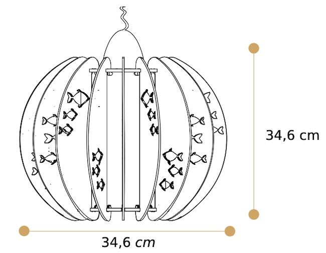 Misure lampadario Lillian