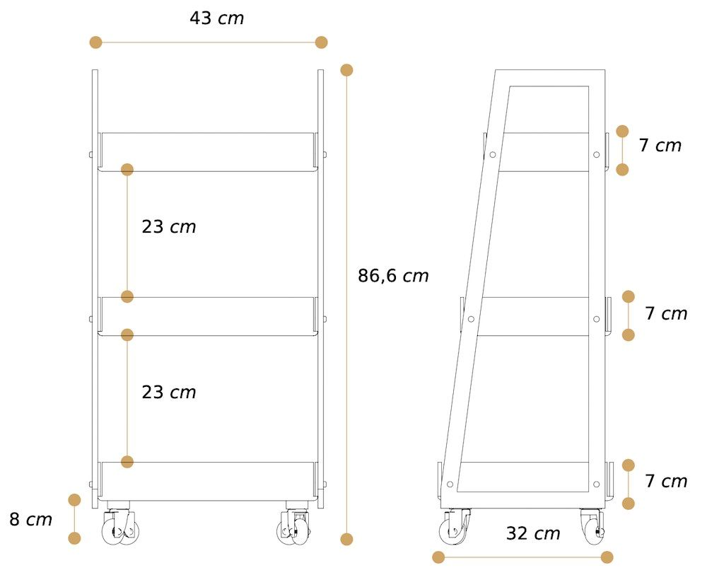 Misure carrello Martina