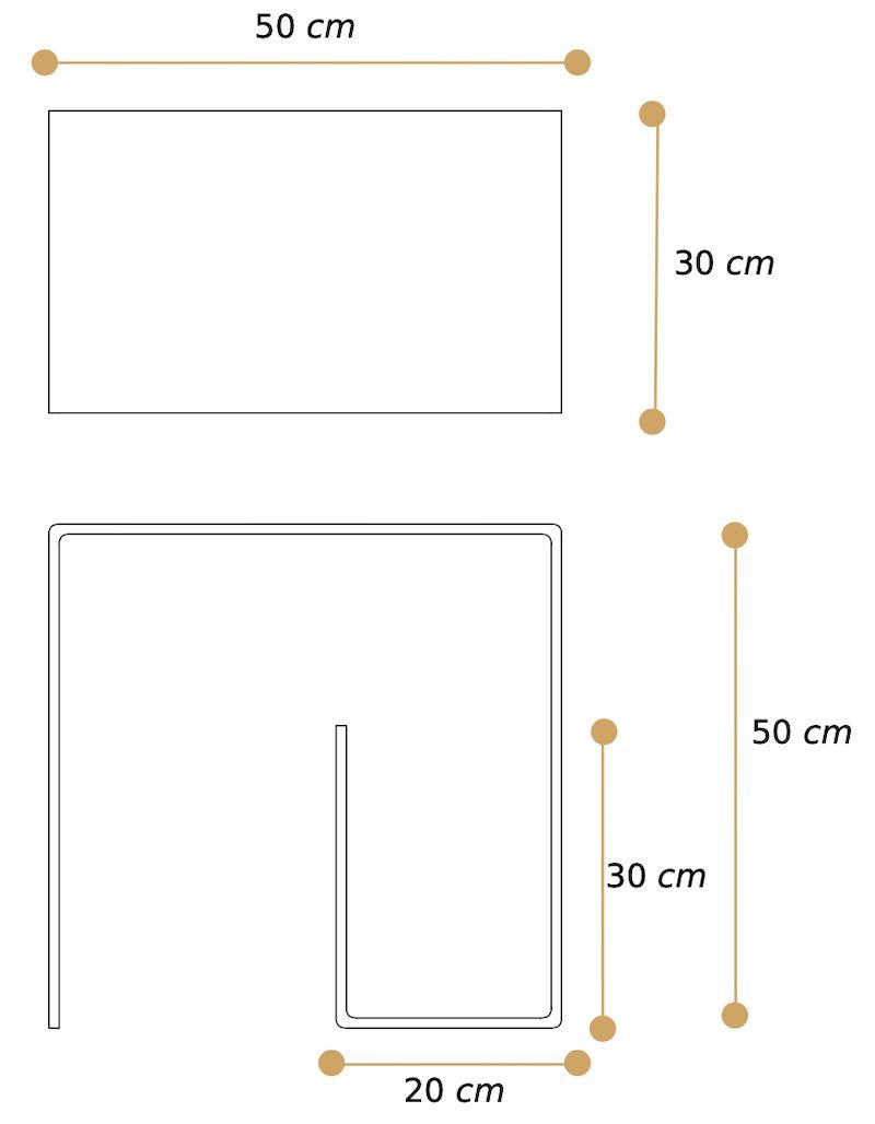 Tavolino in plexiglass Mauri
