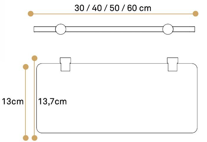 Misure mensola Amber