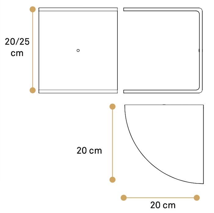 Misure mensola Amber B