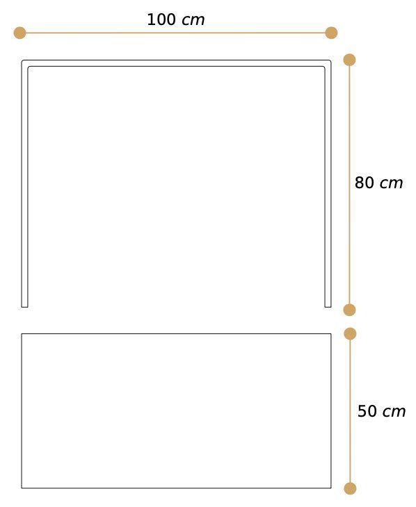 Misure scrivania Brooklyn