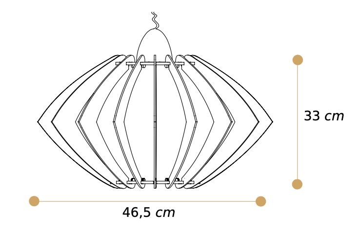 Misure lampadario Lizzy