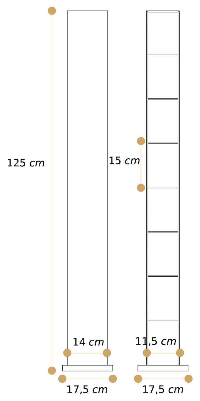 Misure porta CD a colonna Slim