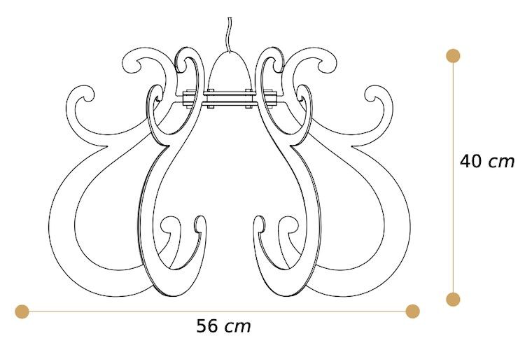 Misure lampadario Molly