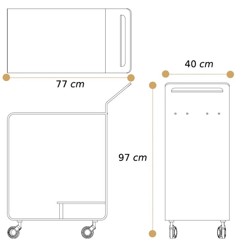 Misure carrello Nicole