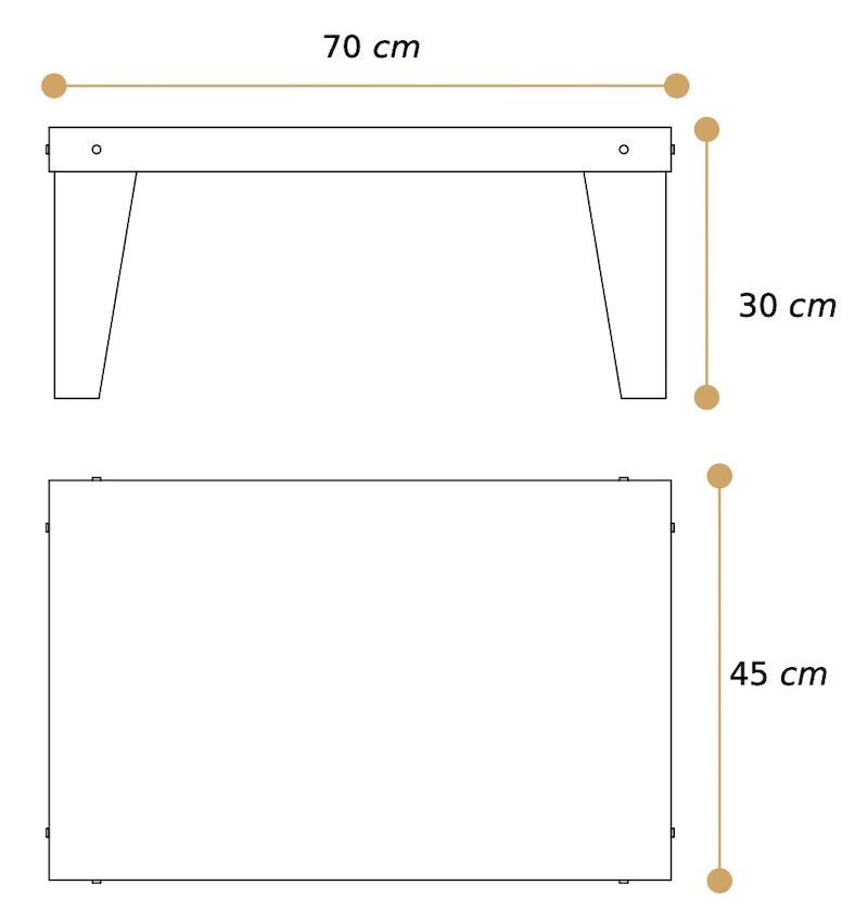 Misure tavolino da salotto in metacrilato Pekko