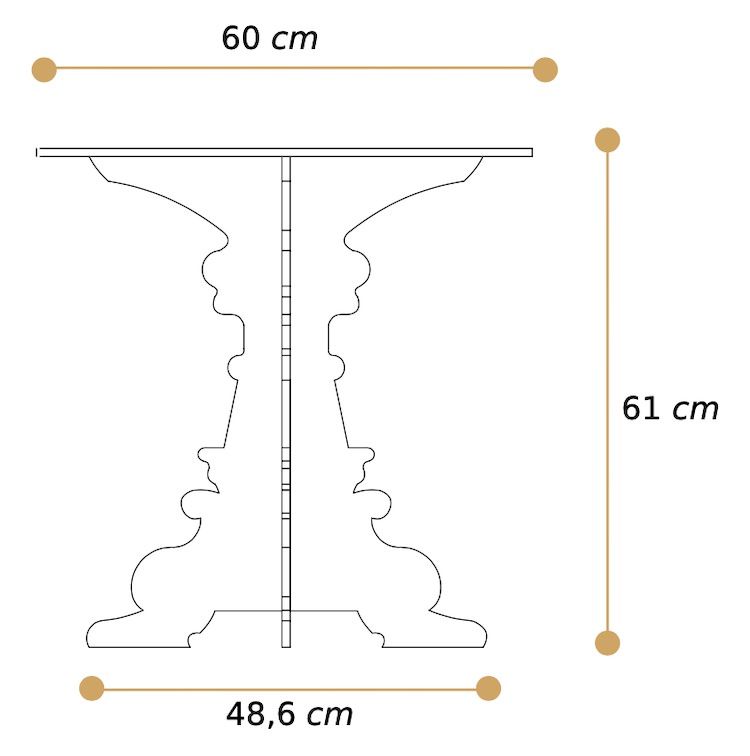 Misure tavolino Retrò