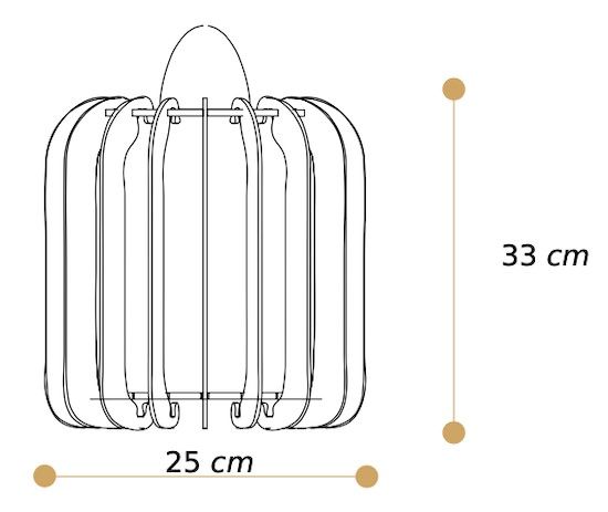 Misure lampadario Tamika