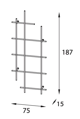 dimensioni libreria verticale Etere