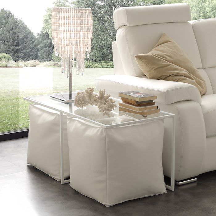 Tavolino da divano con pouf Sitty Half