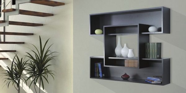 Librerie moderne da parete in legno Altus Mobili